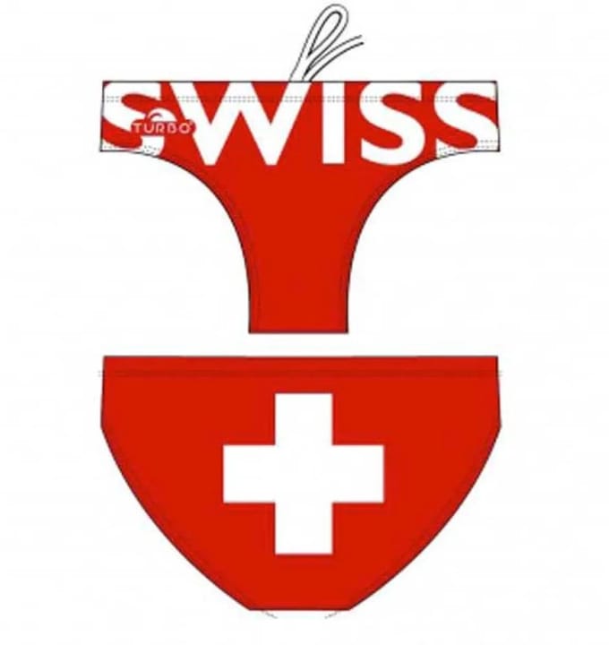 Turbo Switzerland Zwemslip Rood,Wit S Man