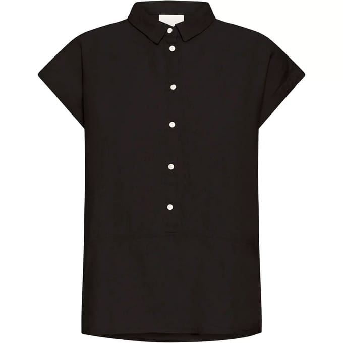 regular fit blouse van mix van linnen en viscose model 'LINNO'