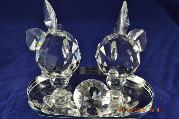 Luxe Kristallen Vissen Set (2 Stuks) – Elegant en Uniek Design