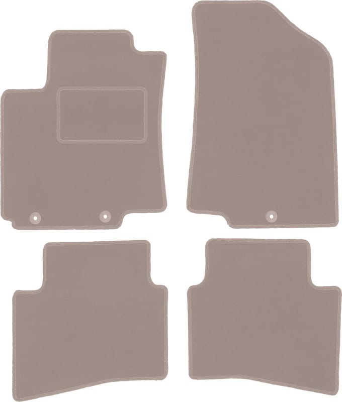 Beige veloursmatten voor: Kia Rio III UB hatchback (2011-2017)