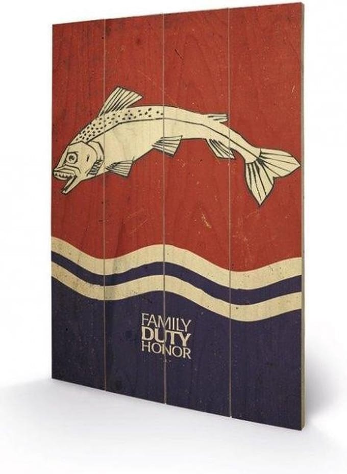 Merchandising GAME OF THRONES - Printing on wood 40X59 - Tully