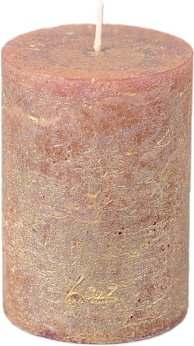 Rasteli Luz Your Senses Stomp Kaars Goud-Avond Goud D 7 cm H 10 cm Per 2 Stuks