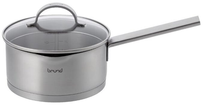 Brund Steelpan met Glazen Deksel 2L RVS