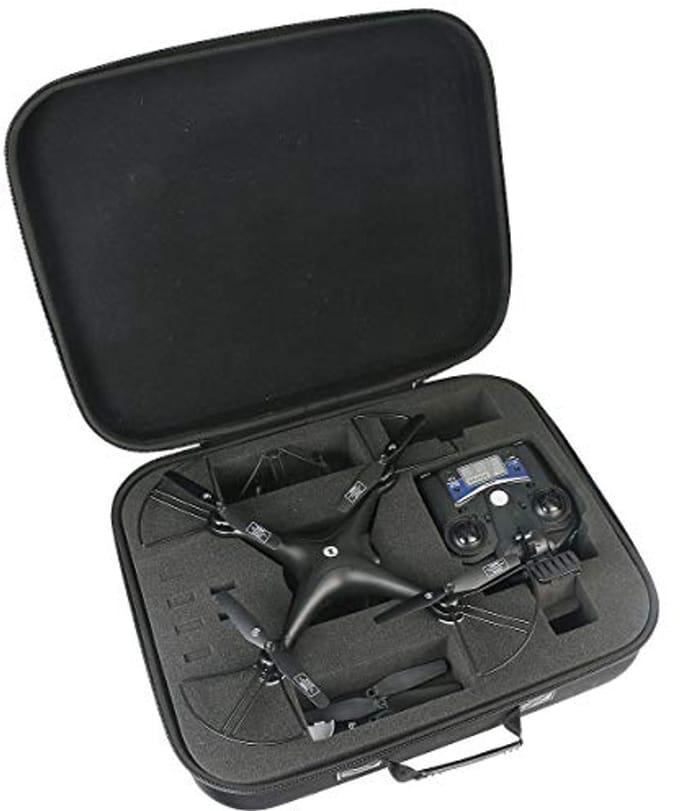 Harde reiskoffer voor opvouwbare drone met GPS FPV, Compact en Zwart