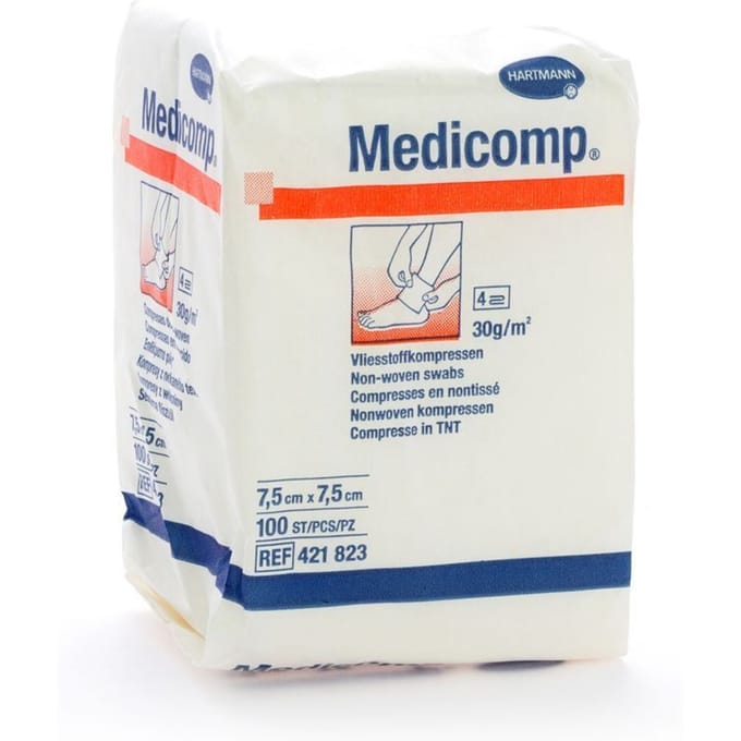 Medicomp 7,5x7,5cm 4l. Nst. 100 P/s