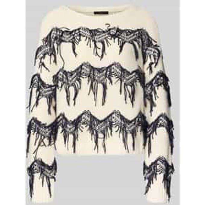 Gebreide pullover met applicaties