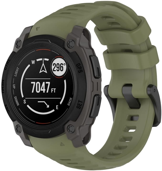Siliconen bandje - geschikt voor Garmin Instinct E 45mm - donkergroen