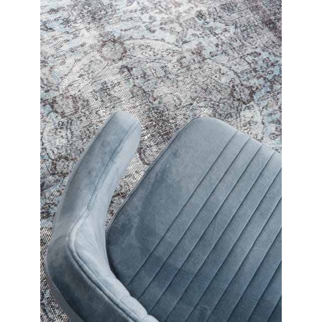 Vloerkleed Mila Blue 160 x 230 cm - Laagpolig Synthetisch Vloerkleed – Vintage / Oosters Design