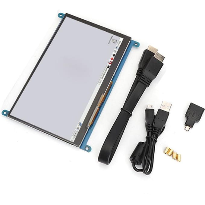Écran LCD tactile capacitif 7 pouces 1024 x 600 HD pour Raspberry Pi 4B 3B 3b