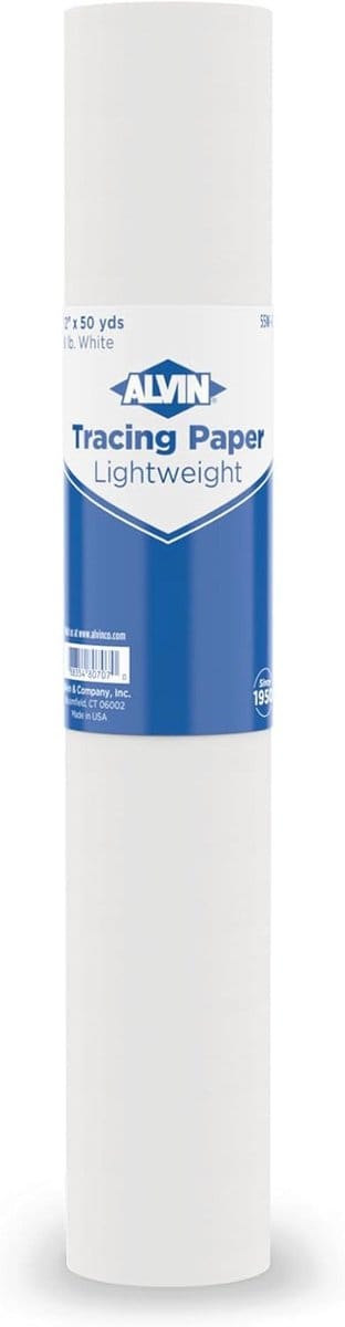 Lichtwit transparant papier rol 30,5 cm x 50 meter