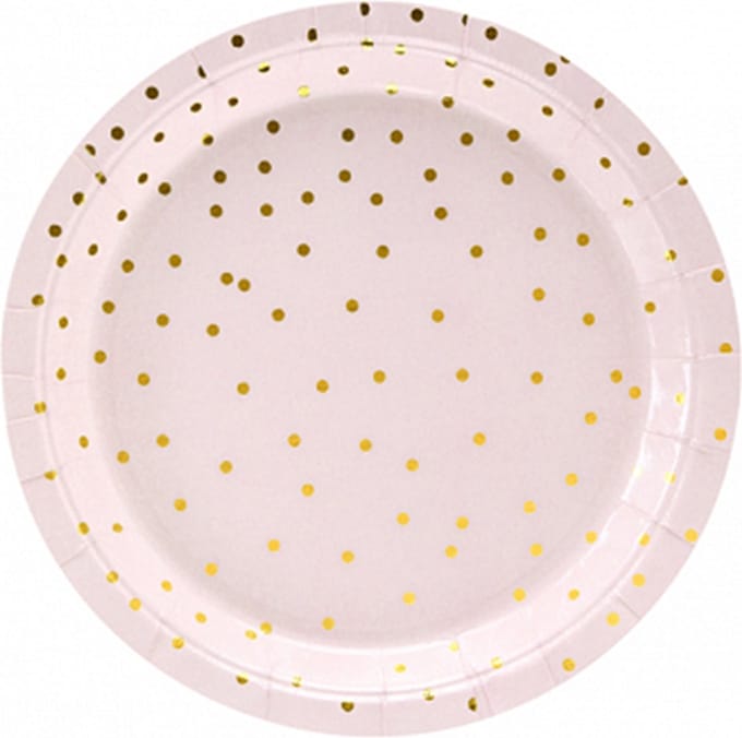 Borden Polka Dots Gold (6 stuks)