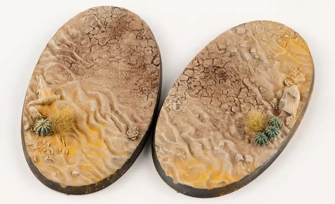 Deserts of Maahl Bases Pre-Painted (2x 90mm Oval)