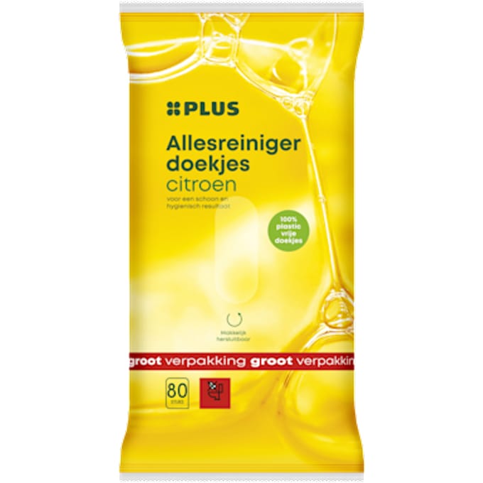Allesreinigerdoekjes lemon plasticvrij