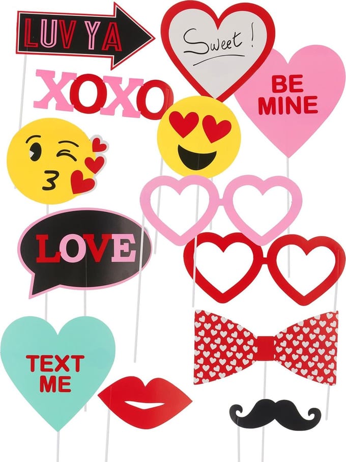 AMSCAN - Photobooth set Love - Decoratie > Feest spelletjes
