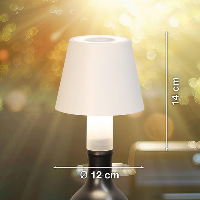 FH Lighting LED-flessenlamp Fiocco, zandwit, RGBW, IP54, dimbaar
