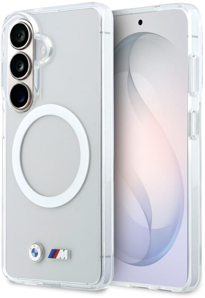 BMW IML Shockproof Metal Logo MagSafe Case for Samsung Galaxy S26 - Transparent