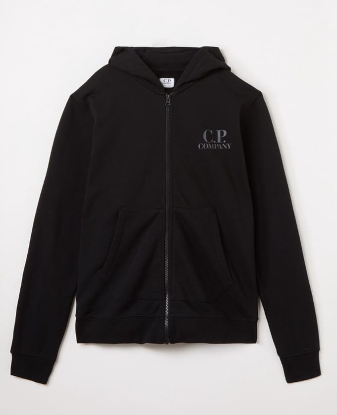 C.P. Company Junior Sweatvest met logoprint - Zwart - Maat 140
