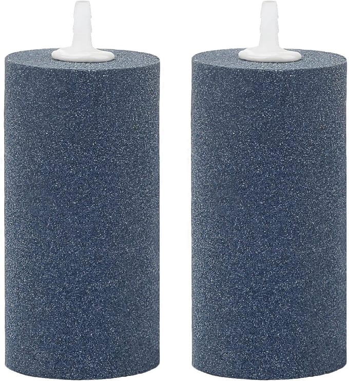 Set van 2 Grote Luchtstenen Cilinders 10 cm - Luchtbel Diffuser voor Vijver, Aquarium en Visbassins