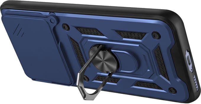 Mayaxess, Ringhoes voor Redmi Note 15 4G met Schuifbare Camerabescherming, Nachtblauw