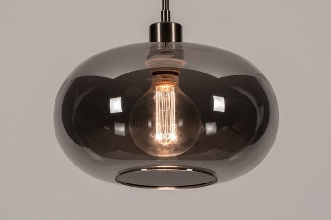 Lumidora Hanglamp 31005 - OSLO - E27 - Grijs - Staalgrijs - Metaal - ⌀ 30 cm