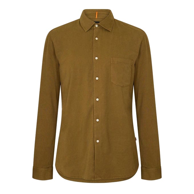 Boss Heren Mysoft Slim overhemd (Groen)