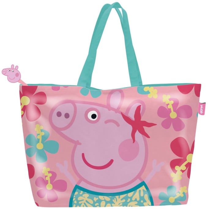 Strandtas Peppa Pig Flowers, 48 x 31 cm.