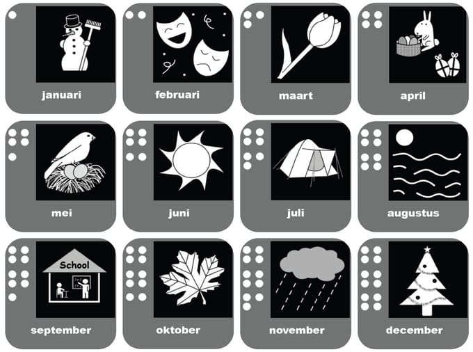 Magnetische pictogrammen | MAANDEN VAN HET JAAR | EasyAuti