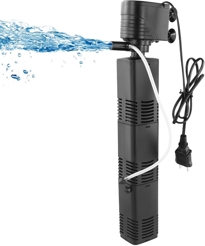 ® aquariumfilterpomp, 2000L/h 30w, organisch sponsfilter, lift: 1,5m, vijverpomp & aquariumaccessoires
