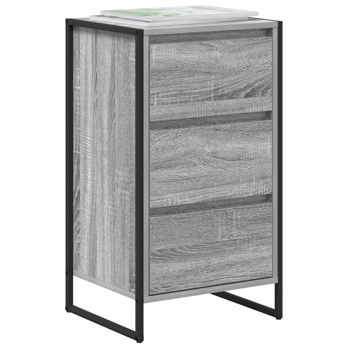 vidaXL - Dressoir - Grijs - Sonoma - 43 - x - 36 - x - 75,5 - cm - Bewerkt - hout