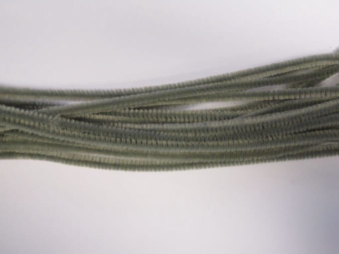 Chenilledraad - 30cm - 6mm - 20 stuks grijs