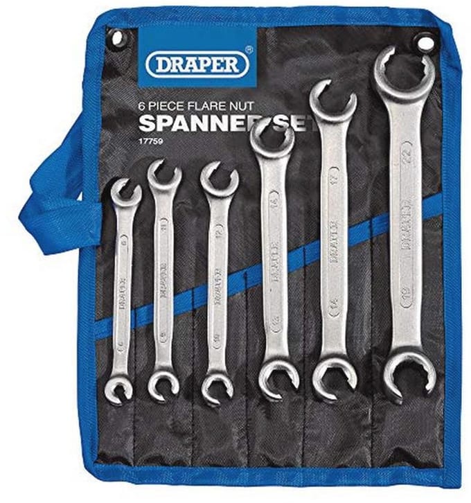 Flare Moer Spanner Set (6 Stuk) - Voor Pijp Moeren, Hoogwaardige Kwaliteit