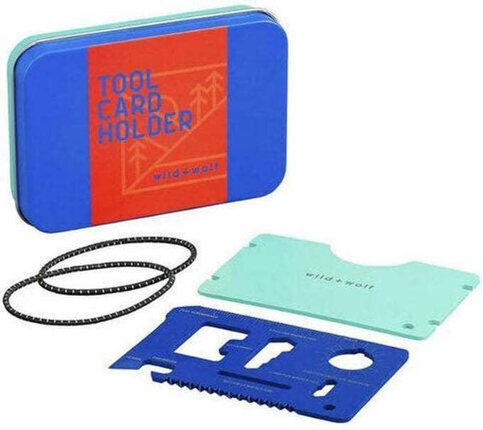 Wild+Wolf - Multifunctionele tool - creditcard vorm - 9 functies - rvs