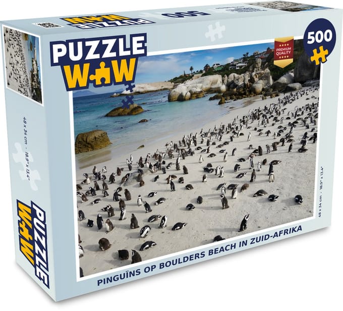 Puzzel Pinguïns op Boulders Beach in Zuid-Afrika - Legpuzzel - Puzzel 500 stukjes