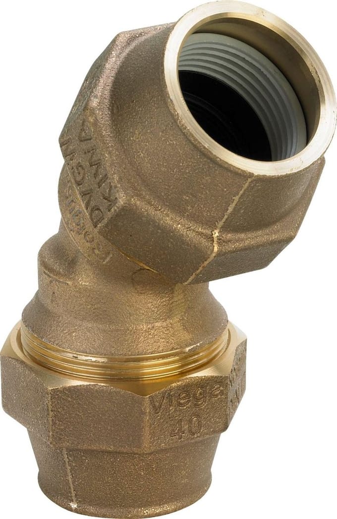 Viega Maxiplex-bocht 45 graden, d 32mm roodbrons Model 9026, 712761