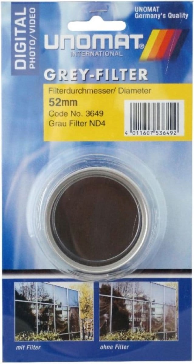 ND4 52mm zilvergrijs filter