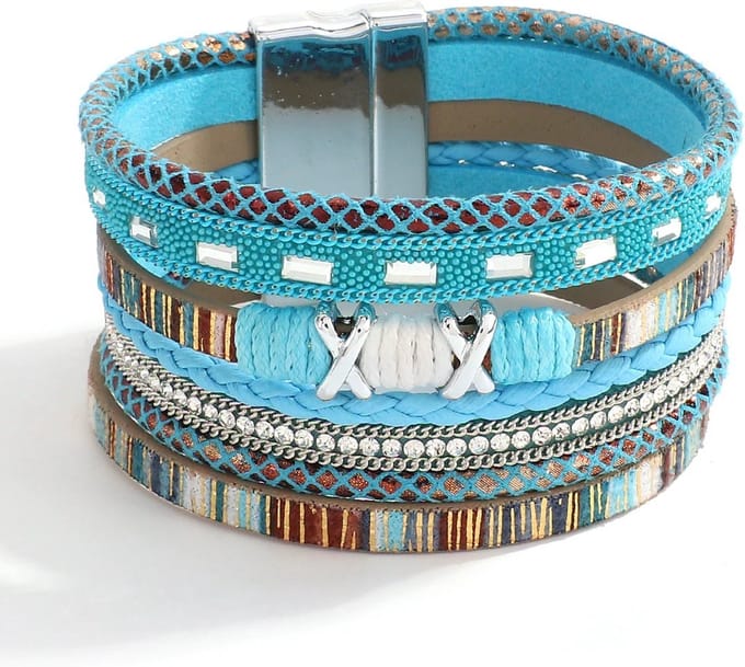 Sorprese armband - Summer - armband dames - wikkelarmband - leer - cadeau - Model G - Sinterklaas - Kerst - Cadeau