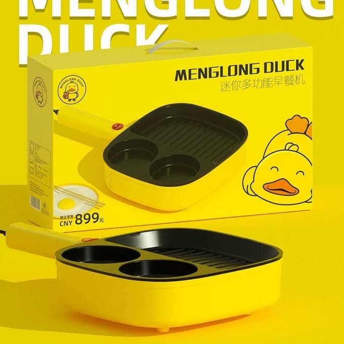 Multifunctionele 3-in-1 mini wafelijzer ontbijtmachine draagbaar voor thuis black