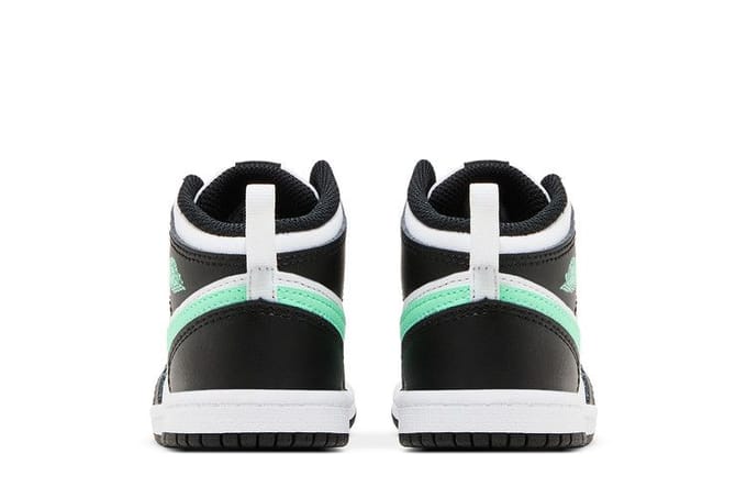 Jordan 1 Mid Green Glow (TD) 23.5 white