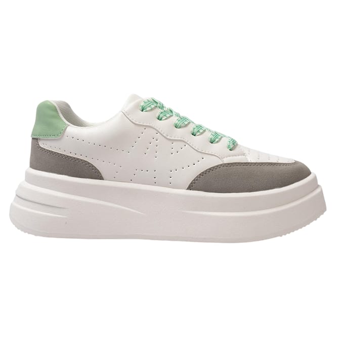 Kappa Ari casual platform-sportschoenen voor dames (Wit/Grijs)