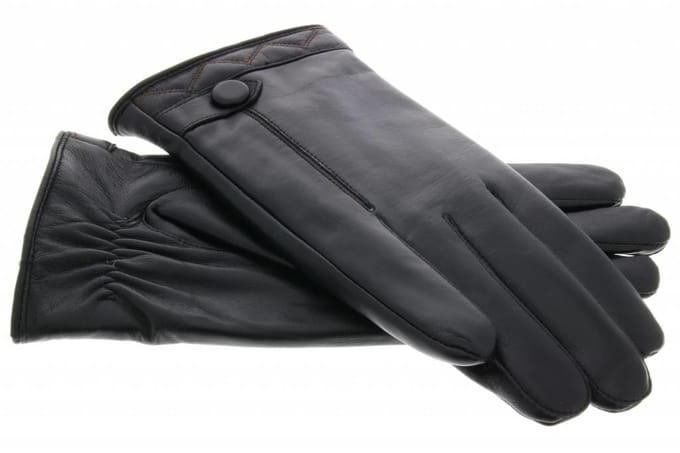imoshion Echt lederen touchscreen handschoenen met knoop - Maat L