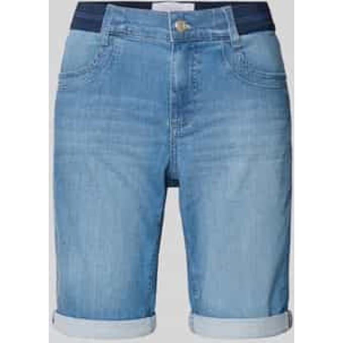 Korte jeans met omslag en elastische band