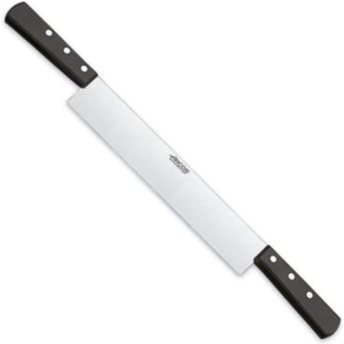 Couteau à fromage 2 manches lame de 26 cm en acier inox