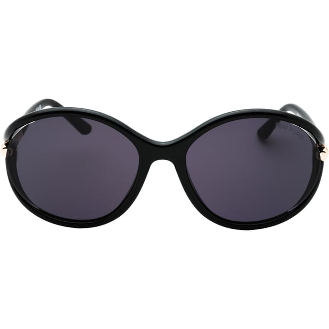 Tom Ford Dark Smoke Lens Glanzende Zwarte Zonnebril