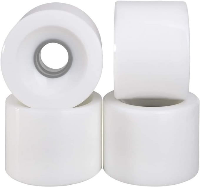 Set van 4 Longboard Skateboard Wielen 70mm - 78A PU Cruising Wheels Inclusief Lagers