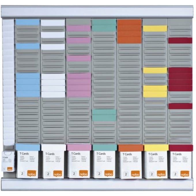 Planbord Nobo kantoorplanning T-kaart nr.2 met 24 sleuven