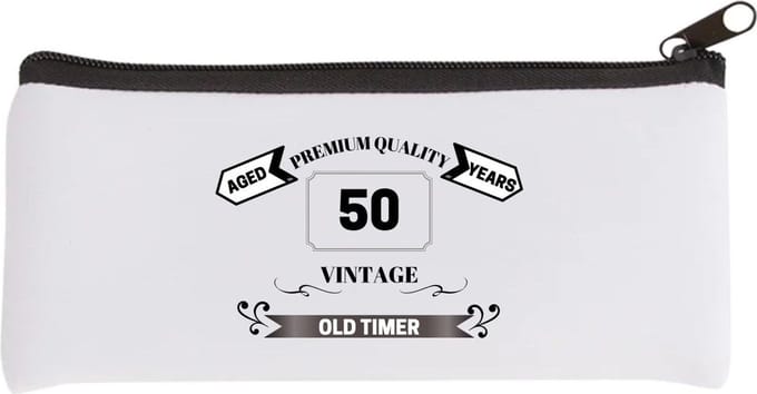 Akyol - oldtimer 50 jaar Etui - Verjaardag cadeau - papa - collega - grappige tekst - 20 bij 9 cm