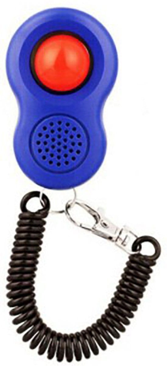 Clicker - training voor huisdieren - Clicker met Polsband en elastisch - Blauw