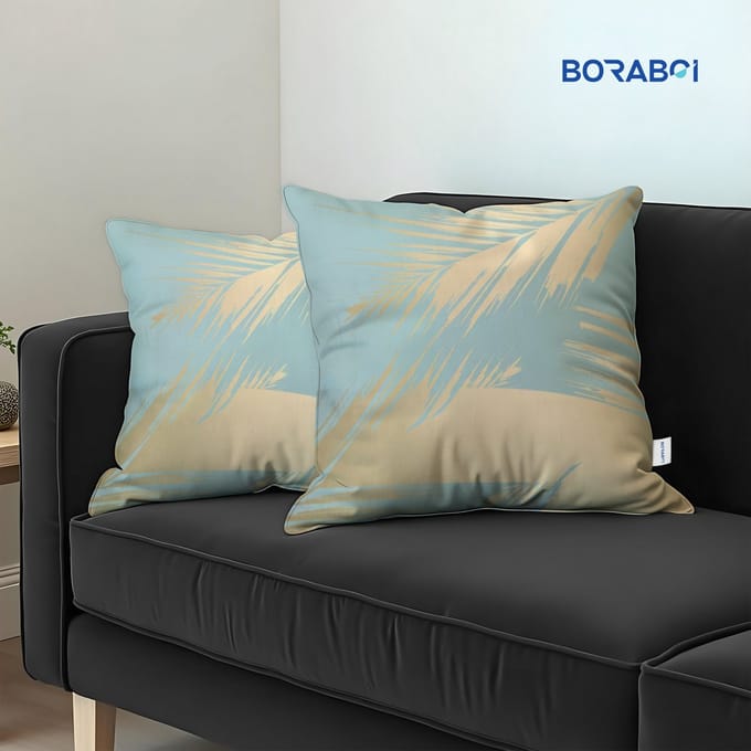 Boraboi® Luxe Decoratieve Kussenhoezen set van 2 , Zachte Suède Touch 45x45cm -(Groen,Goud)