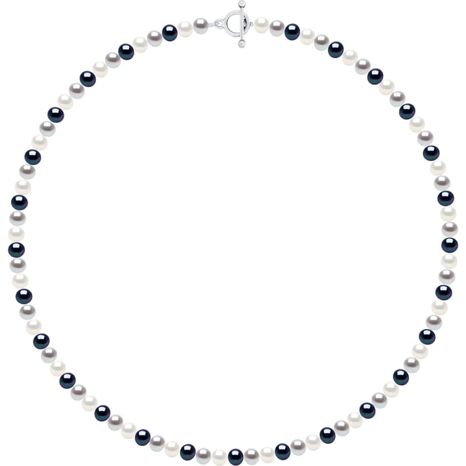 Ketting van Echte Geïrrigeerde Zoetwaterpêrls en Ronde 6-7 mm