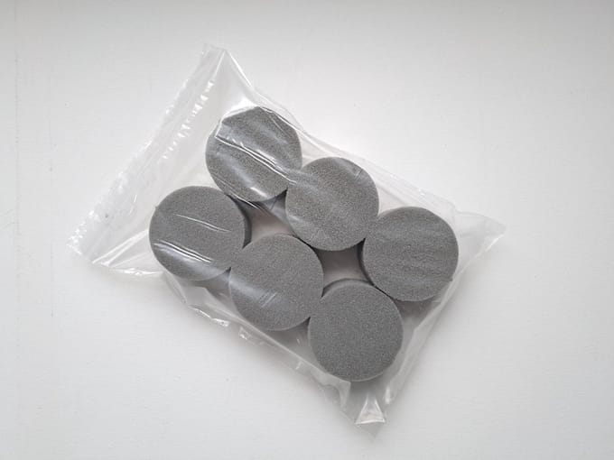 Droog Steekschuim Rondjes - Sec - 6 Stuks – Mosy – 8 x 5 cm – Grijs - SEC-001